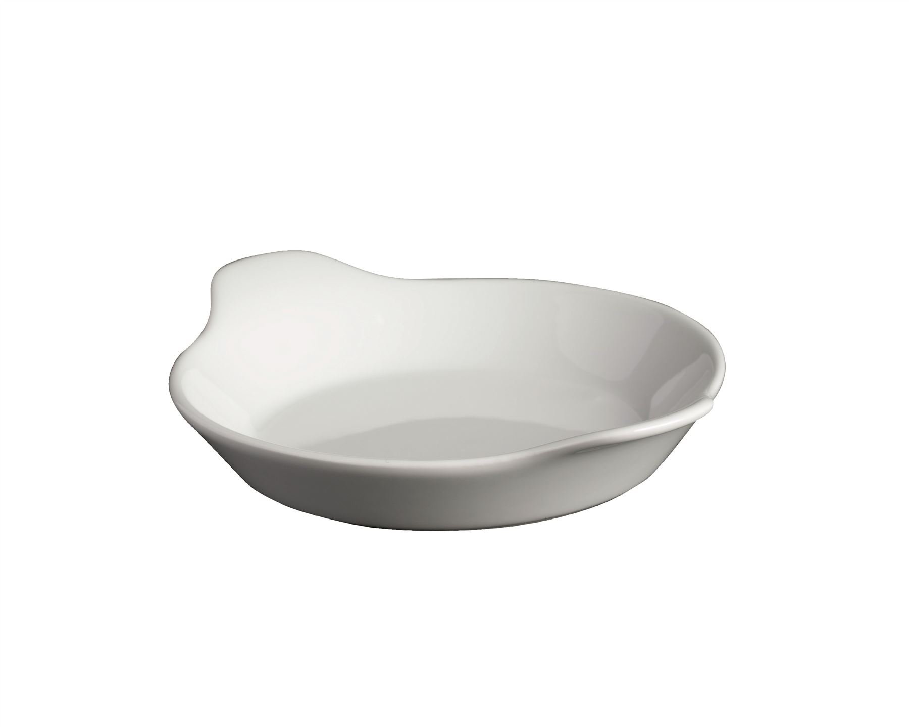 Genware SPF18-W Royal White Round Eared Dish, 18cm Diameter, Pack of 6