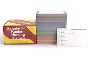 Kaplan Nursing School Entrance Exam Study Cards: Kaplan Nursing School Prep 2023-2024 with Practice Test Questions [Full Color Cards]
