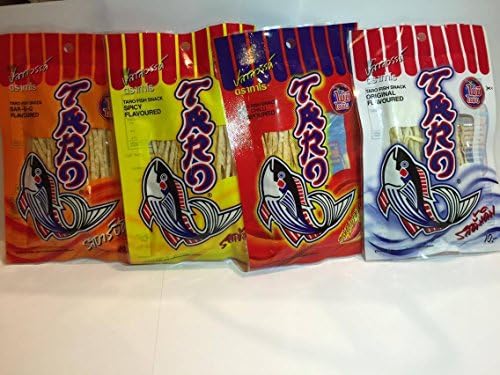 TARO FISH THAI SNACK 1 PACK OF 4 FLAVOURED