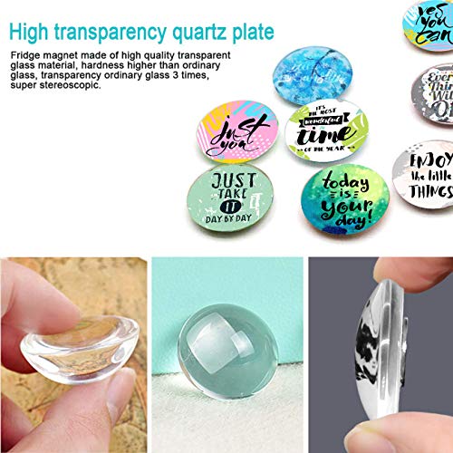 image for Cosylove 16pcs Letter Refrigerator Magnets, Crystal Glass Fridge Magne