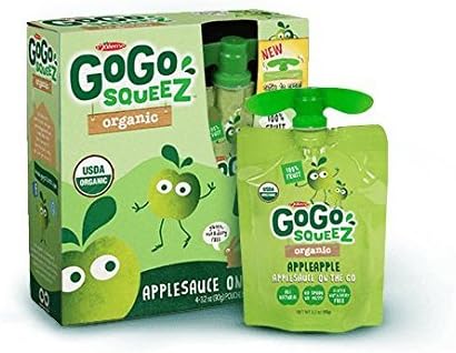 Go Go Squeeze Organic Applesauce On The Go - Apple Apple - 4pk (16 Pouches)