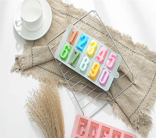 Digital Shaped Chocolate Mold Silicone Digital Mold Trays Chocolate Candy Dessert Ice Cream Mold