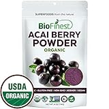 Biofinest Acai Berry Juice Powder - 100% Pure Freeze-Dried Antioxidant Superfood - USDA Organic Vegan Raw Non-GMO - Cleanse Digestion Weight Loss - for Smoothie Beverage Blend (4 oz Resealable Bag)