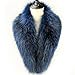 Dikoaina Extra Large Women's Faux Fur Collar for Winter Coat, Navy Blue, 120cm