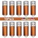 JUANWE 10 Pack 4GB USB Flash Drive USB 2.0 Thumb Drives Jump Drive Fold Storage Memory Stick Pen - Orange