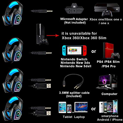 1 Gaming+Headset+Headphone+Laptop+Nintendo