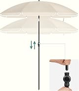 SONGMICS Parasol 160 cm UPF 50+ 30° Tilt Height Adjustable Beige GPU60WTV1 view 7