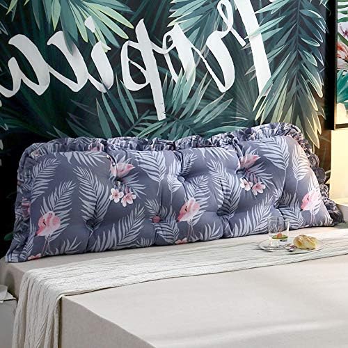 Wgang Korean Version of Cotton Headboard Large Cushion Soft Bag Removable Wash Bed Cotton Large Back Sofa Long Pillow Bed Back (Color : M, Size : 120cm)