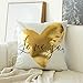 MIULEE Pack of 4, Gold Stamping Soft Solid Decorative Outdoor Square Throw Pillow Covers Set Cushion Case for Sofa Bedroom Car 18 x 18 Inch 45 x 45 cm