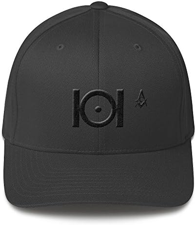 Masonic Gears Flexfit Masonic Hat Old Gold Thread Mason Saint John L/XL
