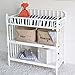 Toy Storage Organizer Bins for Baby Nursery, Bath Organization, Kids Playroom, Children Closet (2 Pack) Medium Size 14x10.5x9