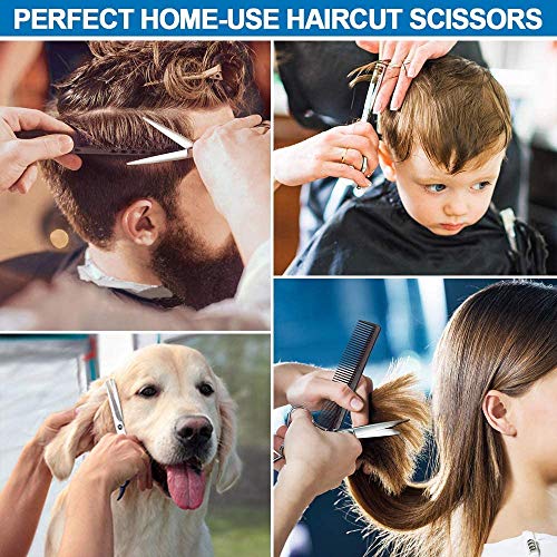 Bivan 11pcs Hair Cutting Scissors Kits, Professional Hairdressing Scissors and Hairdresser Thinning Scissors Upgraded Barber Salon Home Shear Haircut Scissor Kit for Kids, Women and Men