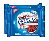 Nabisco, Oreo, Limited Edition, Red Velvet Sandwich Cookies with Cream Cheese Flavored Creme, 10.7oz Bag (Pack of 2)
