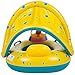 KAIL Inflatable Baby Pool Boat Seat Kids Pool Floats with Canopy Swim Ring