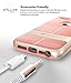 iPhone SE Case, Vena vAllure Wave Texture, Bumper Frame, Drop Protection CornerGuard ShockProof, Strong Grip, Slim Hybrid Cover for Apple iPhone SE / 5s / 5 (Gold / Coral Pink)