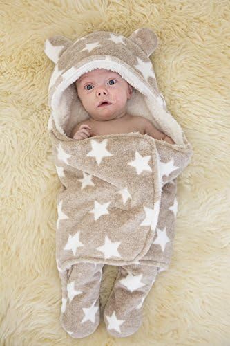 Luxe Brown Sleep Blanket Keep Baby Safe &amp; Secure Ultra Soft Comfort(0-3 Months)