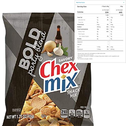 Chex Mix Snack Packs Variety Pack Of 15 1.75 Oz Bags of Chex Mix