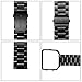 Fitbit Blaze Band, VIGOSS Women Men Smart Watch Wristband with Metal Frame Stainless Steel Replacement Strap Wristband with Link Remover for Fitbit Blaze Smartwatch(Metal Black+Frame)