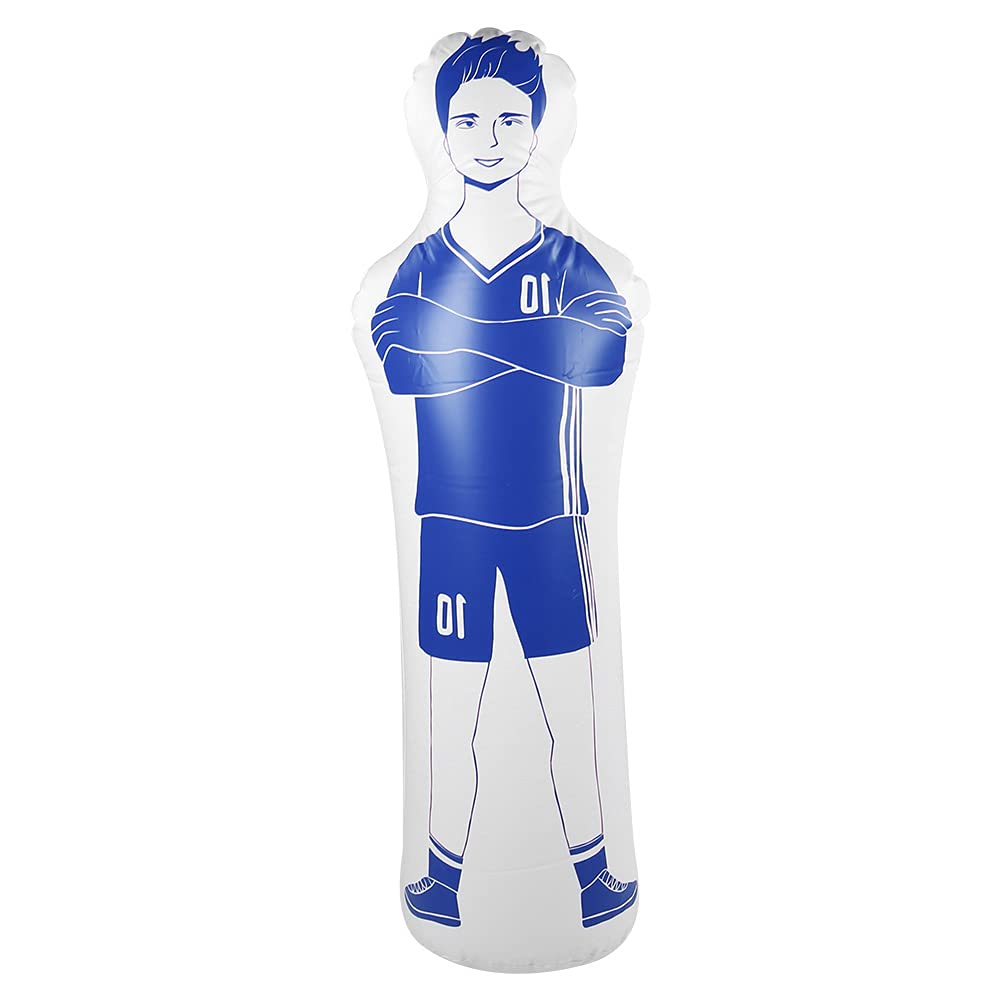 Gaeirt Inflatable Training Dummy, 160m Tumbler Multi-purpose Soccer Goalkeepr Air Mannequin Defender, Football Basketball Training Wall, Boxing Bag, for Dribbling Wall Passing Drills(blue)
