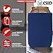 CSBD 50 Pack Blank Can Coolers, Foam Collapsible Insulated Can Sleeves for Beer, Soda, Water Bottles, Bulk Customizable Sublimation Blanks for DIY, HTV Vinyl Projects, Parties, Weddings - Blue