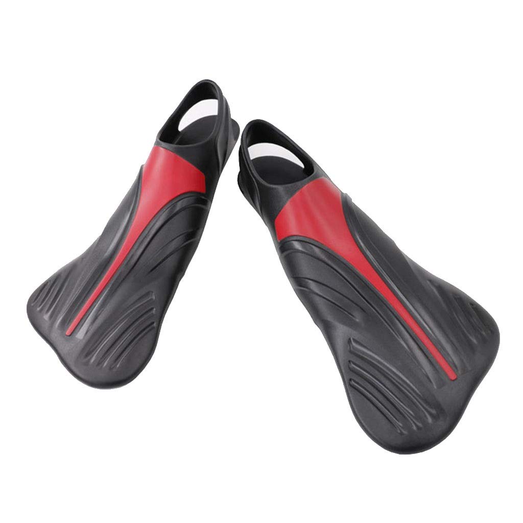 JBFZDS Light Flippers, Foam Material Short Fins, Adult Swimming Diving Training Breaststroke Freesty