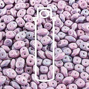 Nebula Chalk Super Duo Twin Hole Seed Beads 2.5x5mm 24g