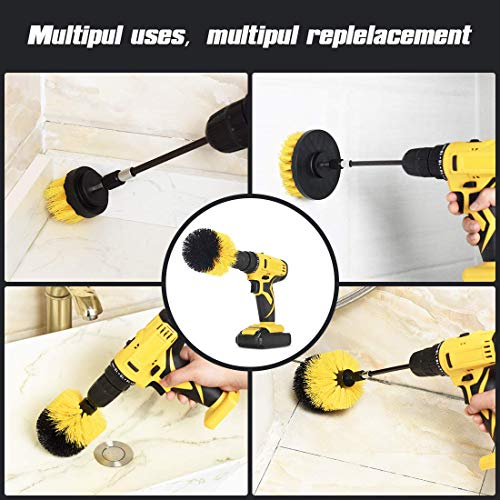 Shieldpro Drill Brush Attachment Set,Power Cleaning Scrub Brush,All