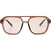 ADE WU Retro Aviator Sunglasses for Women Men,Vintage Fashion 70s Stylish Square Aviators