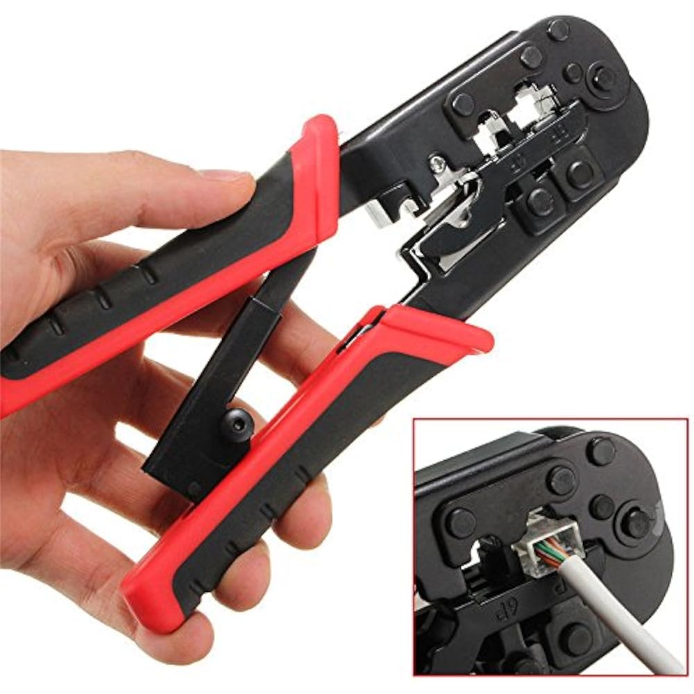 NUZAMAS Network LAN Wire Crimp Tool Connector Crimper Pliers Cable RJ45