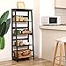 VASAGLE Simple Ladder Shelf, 4-Tier Bookcase, Multifunctional Display Stand for Living Room, Engineered Wood Stand for Sunroom, Brown ULLS90BRV1
