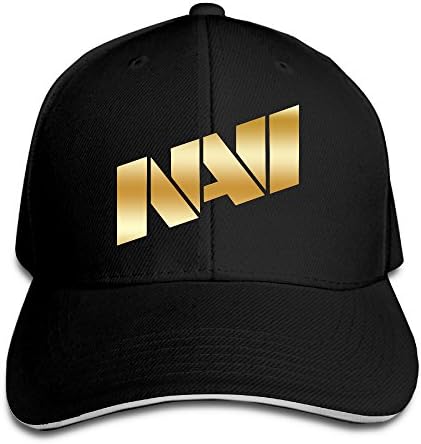 NaVi Natus Vincere Gold Logo Men Baseball Cap Sandwich Peak Black