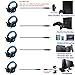 Fenvella Gaming Headset With Mic For PC/PS4/Xbox One Controller/Nintendo Switch 3.5mm Wired Stereo Noise Isolating Over Ear Headphones With LED Light Volume Control For Ipad/Laptop/Mobile Devices Bluethumb 1
