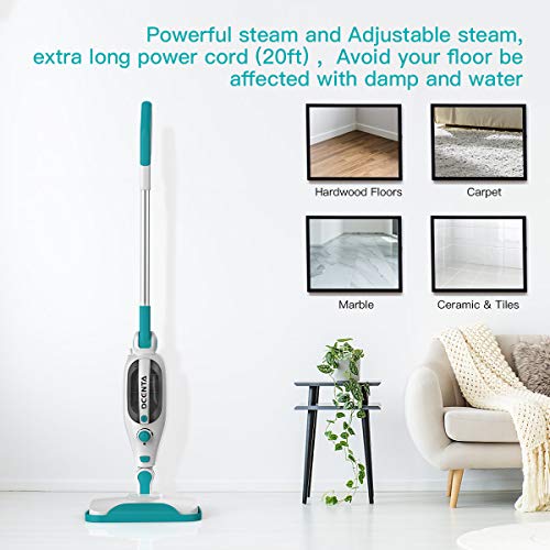 Dcenta Steam Mop Cleaner,12 in 1 Convenient Detachable Handheld Steam