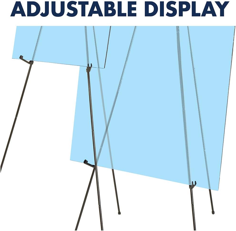 Quartet Easel Stand, Collapsible, Portable Display Stand for Home School Supplies, Home Office Supply Tripod for Posters, Paintings, Art or White Boards, Base 63" Max. Height, Supports 5 lbs. (29E) : Easel Stands : Office Products
