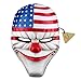 IDS Halloween Resin Dallas Heist Mask Clown Joker Cosplay Costume Props for Horror Cosplay Party, Masquerade parties, Mardi Gras Celebration, Costume Play and More