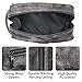 LVLY Toiletry Travel Bag for Men - Large Leather Dopp Kit - Mens Toiletries Bathroom Organizer (Gray)