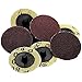 Katzco Roll Lock Sanding and Grinding Discs - 50 Pieces - 2 inch 36 Grit - for Use with Drill and Die Grinder; for any Surface Prep or Finishing Job