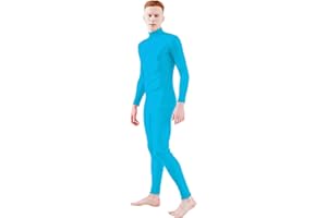 Ensnovo Adult Spandex Turtleneck Long Sleeve One Piece Unitard Bodysuit Dancewear
