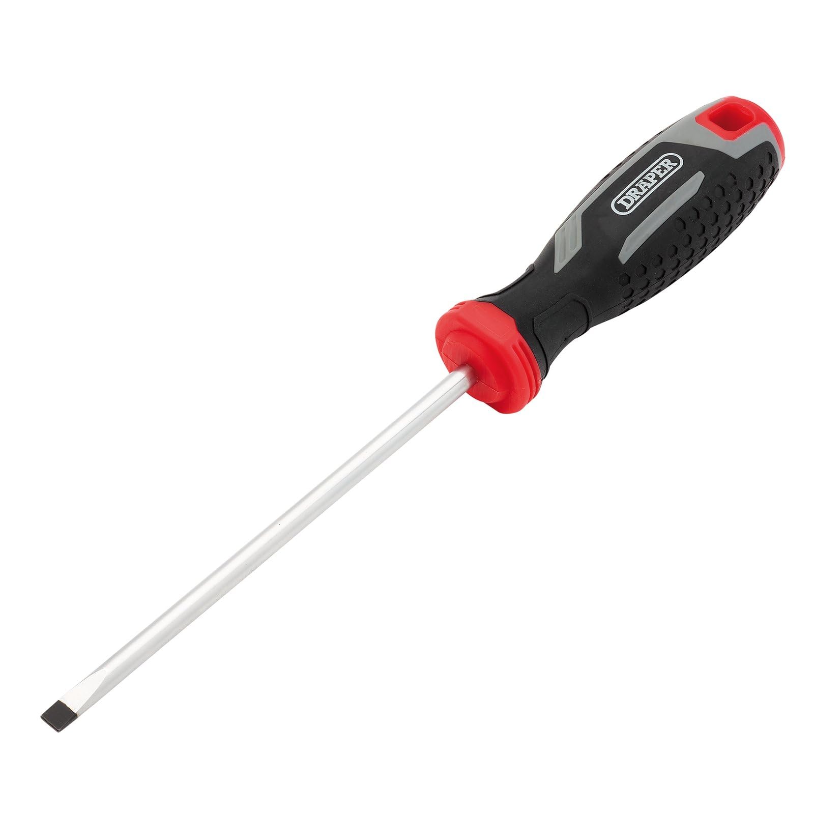 Draper Slotted Parallel Soft Grip Screwdriver, SL5.5 x 125mm - 13389 - Magnetic Tip, CRV Blade