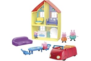 Peppa Pig Toys Peppa's Family Home Combo, House Playset with 4 Figures and Car, Preschool Toys for 3 Year Old Girls and Boys and Up (Amazon Exclusive)