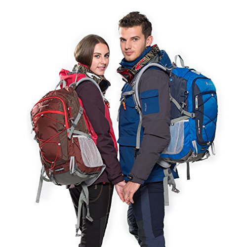 Mountaintop 40 Liter Unisex Hiking/Camping Backpack (Sapphire Blue1