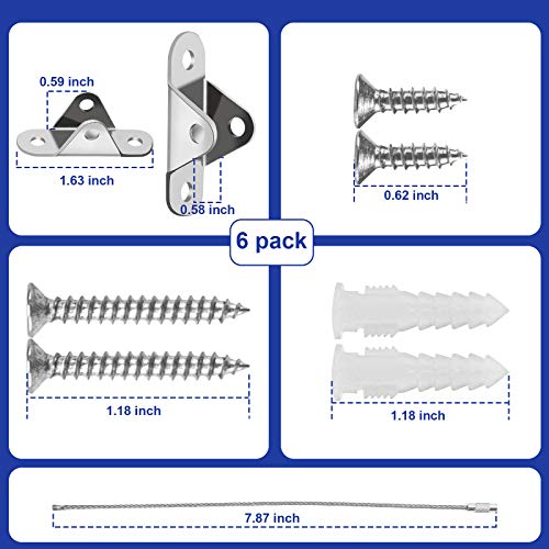 6 Pack Furniture Anchors, Premium Furniture Anchors for Baby Proofing