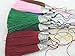 Sansam 10pcs 2.2'' Mixed Craft Tassels with Anitque Silver Cap for Jewelry Making, Crafting, Keychains etc.