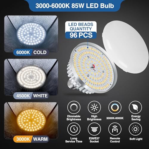 EMART Softbox Set, Softbox Kit for Photography Studio 40 x 40 cm with 85 W LED Bulb (3000K-6000K) with Remote Control for Photo Studio, Portraits and Video Recording (1 Pack)
