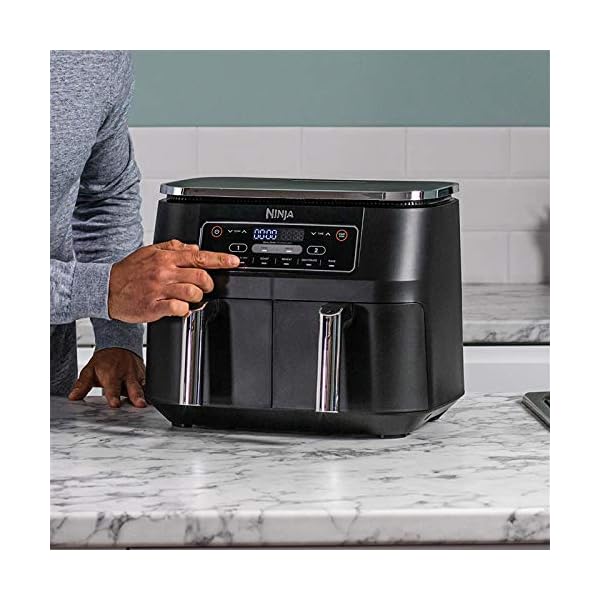 Ninja Foodi Air Fryer [AF300UK], Dual Zone, 7.6 Litre, Grey