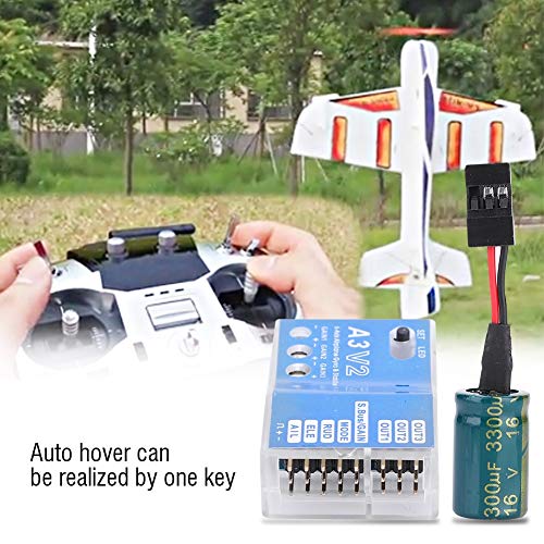 Flight Controller Stabilizer, F50A 3-Achs Gyro A3 V2 Flugregler Stabilisator System für RC Starrflügler – Bild 6