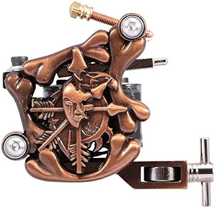 Tattoo Machine - Professional 10 Warp Coil Tattoo Machine Skull Pattern Tattoo Gun Shader Liner