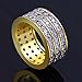JINAO 18K Gold 10mm 3 Rows Eternity Wedding Engagement Band MICROPAVE CZ Iced Out Mens Ring (10)