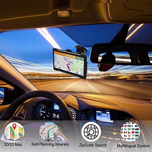 GPS Navigation for Car, Aonerex 7 inch HD 8GB&256MB GPS Navigation System,Spoken Turn- to-Turn Traffic Alert Vehicle Car GPS Navigator,Lifetime Free Map Updates