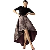 Cynthia Rowley Leopardess Satin Skirt